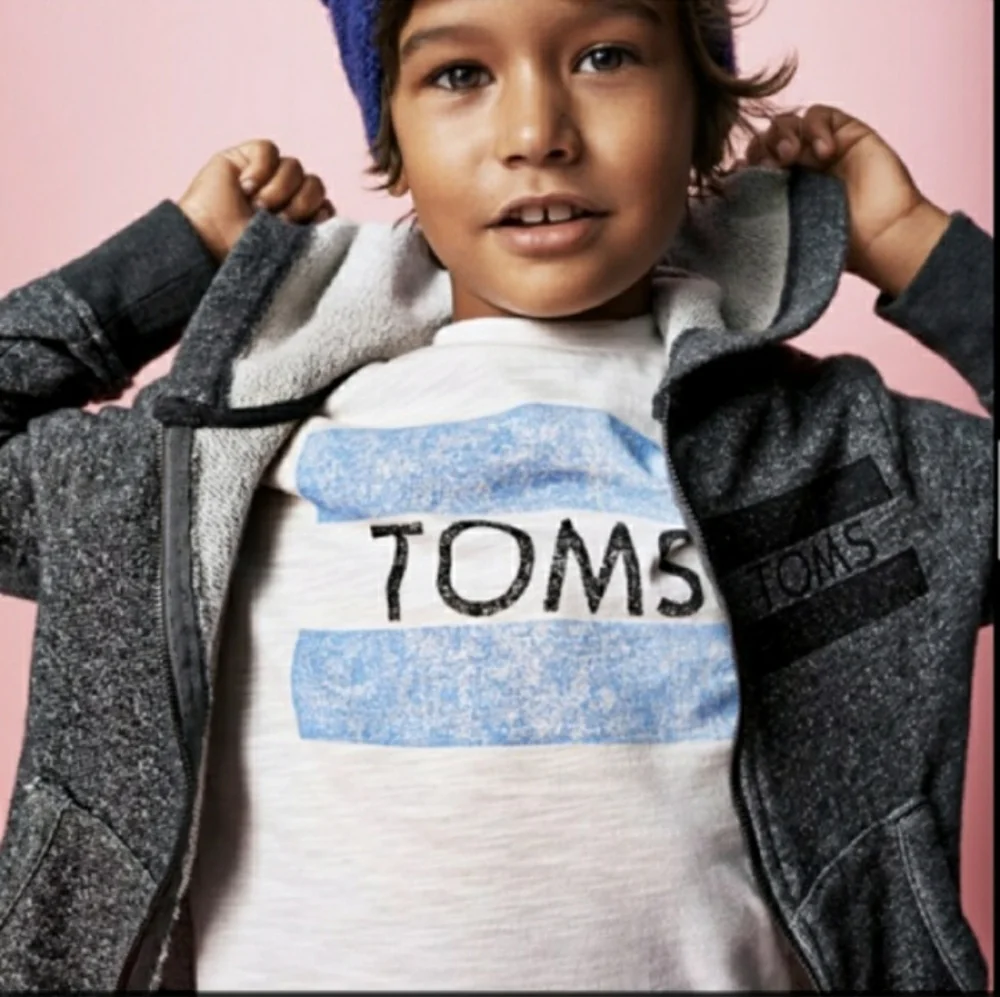 TOMS & TARGET Collaboration Boy’s Zip Front Hooded Jacket Sz Medium (8-1…